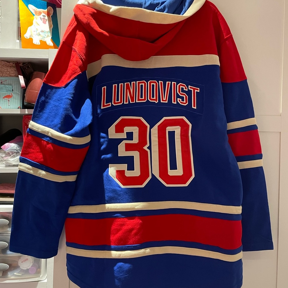 NEW YORK RANGERS HENRIK LUNDQVIST 30 OLD TIME HOCKEY SWEATSHIRT SIZE XL NWT